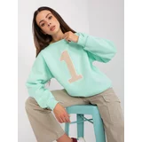 Fashionhunters Mint hoodie with insulation