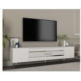 Hanah home TV komoda Dekolp2, 150x48,2x35 cm, Bijelo-Srebrne boje | Eponuda.ba