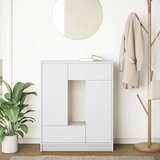  Komoda s predali in vrati, bela, 73x31x90 cm | Shoptok.si