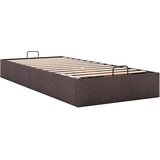  Okvir za krevet bez madraca tamnosmeđi 100x200 cm od tkanine | shoptok.hr