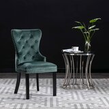 Furnova Jedilni stol 2 kosa temno zelen žamet, (21929399) | Shoptok.si