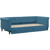  Dnevni krevet na razvlačenje s ladicama plavi 90x200 cm baršun | shoptok.hr