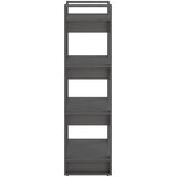 Ormarić za knjige / pregrada sivi 60x35x125 cm masivno drvo | shoptok.hr