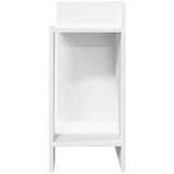 vidaXL Stranska mizica s polico bela 25,5x27x60 cm | Shoptok.si