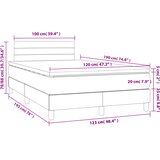 box spring s madracem crni 120 x 190 cm od tkanine | shoptok.hr