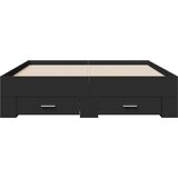  Okvir za krevet s ladicama crni 140x190 cm konstruirano drvo | shoptok.hr