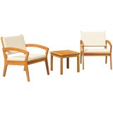 Bistro set s jastukom 3 pcs Smeđa Poliester | shoptok.hr