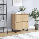 vidaXL Komoda dimljeni hrast 60x35x70 cm inženirski les | Shoptok.si