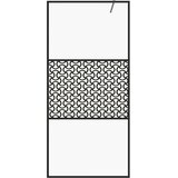 Pregrada za tuš s prozornim ESG steklom 115x195 cm črna, (20823432) | Shoptok.si