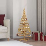 vidaXL Božična drevesa z stojalom Rjava 120 cm Trdna borovina | Shoptok.si