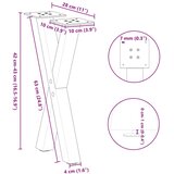  Noge za klub stolić u obliku slova X, 2 kom, bijele, 28 x (42-43) cm, čelik | shoptok.hr