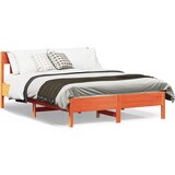 Maison Chic Posteljni okvir - Dvoposteljna postelja - Zakonska postelja brez vzmetnice voščeno rjava 140x200 cm trdna borovina-J2895, (21764362) | Shoptok.si