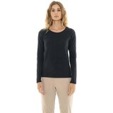 Leone 1947 Majice z dolgimi rokavi Woman T-Shirt Long Sleeves Relaxed Črna Cene