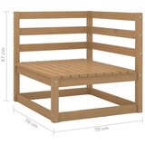  3-dijelna vrtna garnitura od masivne borovine smeđa boja meda | shoptok.hr