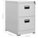 vidaXL Ormarić za spise svjetlosivi 46 x 62 x 72,5 cm čelični | shoptok.hr
