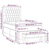 S oprugama i madracem plavi 90 x 200 cm od tkanine | shoptok.hr