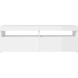 TV ormarić s LED svjetlima visoki sjaj bijeli 120x35x40 cm | shoptok.hr