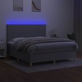  box spring s madracem LED svjetlosivi 180x200 cm tkanina | shoptok.hr