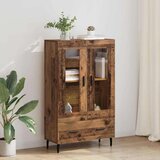 vidaXL Visok predalnik Star les 69,5 x 31 x 115 cm Konstruiran les | Shoptok.si