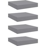  Plutajuće zidne police 4 kom sive 23 x 23,5 x 3,8 cm MDF | shoptok.hr