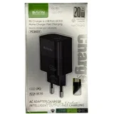 punjač 20W PD Usb A/Type C + kabl C-C PC963Y-CC crna