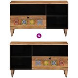 TV ormar s policom Prirodna 80 x 33 5 x 46 cm Čvrsto drvo manga - Prirodna | shoptok.hr