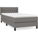  Box spring postelja z vzmetnico temno siva 100x200 cm blago, (20726381) | Shoptok.si