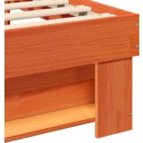  Krevetna konstrukcija s uzglavljem Voštano smeđa 150 x 200 cm | shoptok.hr