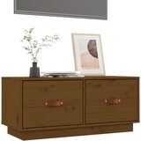TV ormarić smeđa boja meda 80 x 34 x 35 cm od masivne borovine | Eponuda.com