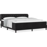 Box Postelja s pomičnim vzmetnim delom in vzmetnico Črna 180x200 cm Žamet, (22051879) | Shoptok.si