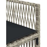 vidaXL Vrtni stoli z blazinami 4 kosi svetlo siv poli ratan | Shoptok.si