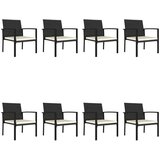  9-dijelni vrtni blagovaonski set od poliratana crni | shoptok.hr