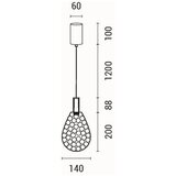  LED luster na sajli PERFORATO LED/6,3W/230V 3000K zlatna, prečnik 14 cm | Eponuda.com