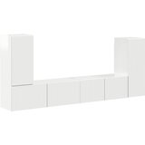  Set TV komoda 4 pcs Visoki sjaj bijela Konstruirano drvo | shoptok.hr