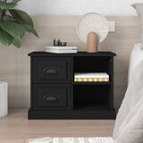 The Living Store Nočna omarica črna 60x35,5x45 cm - Nočna Omarica, (21433320) | Shoptok.si