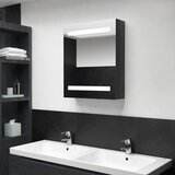 vidaXL LED kupaonski ormarić s ogledalom sjajni crni 50 x 14 x 60 cm Cijene