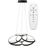 Toolight moderna led stropna svjetiljka + pilot app793-cp crni stan | shoptok.hr