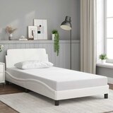  Okvir za krevet Dover bijeli 100x200 cm od umjetne kože | shoptok.hr