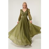 Lafaba Evening & Prom Dress - Green - Ruffle both Cijene