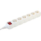Home Produžni kabl, 6 utičnice, prekidač, 1.5mm², 5 met, bijeli – NV 6K-5/WH/1,5 Cijene