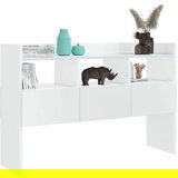 vidaXL Komoda visok sijaj bela 105x30x70 cm iverna plošča | Shoptok.si