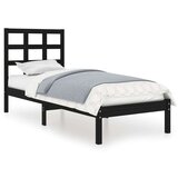 Okvir za krevet od masivnog drva crni 75 x 190 cm 2FT6 mali | shoptok.hr