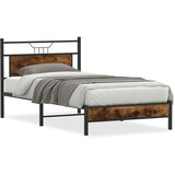  Posteljni okvir brez vzmetnice dimljen hrast 107x203cm inž. les, (21790830) | Shoptok.si