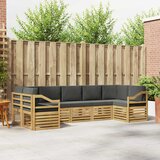  Sekcijska garnitura 7 pcs Bijela i antracit 304 x 126,5 x 73 cm | shoptok.hr