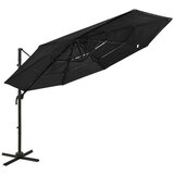  Senčnik aluminij črn 3x3 m | Shoptok.si