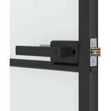 vidaXL Notranja vrata ozka črna 102,5x201,5 cm kaljeno steklo aluminij | Shoptok.si