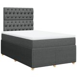 Maison Chic Box spring postelja - Vzmetna postelja z vzmetnico temno siva 120x190 cm blago SL5381, (21902714) | Shoptok.si