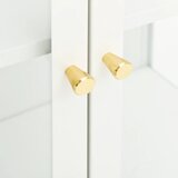 Komoda bijela 75 x 35 x 105 cm od čelika i stakla | shoptok.hr