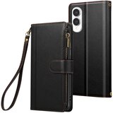 Avizar Zadeva Folio za Samsung Galaxy S25 Edge z zadrgo z odstranljivim ramenskim pasom, Črna, (5000010158) | Shoptok.si