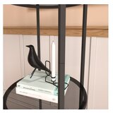 Hanah home polica za knjige vogue black smoked glass